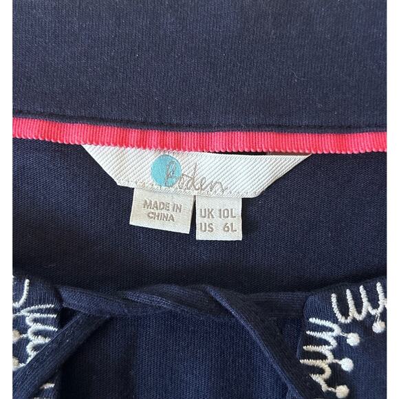 Boden‎ Women’s US Size 6L Navy Catriona Embroidered Tunic Dress - Picture 6 of 8